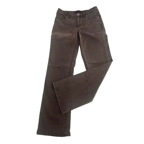 Christopher Blue Stretch Brown Denim Jeans Women's Size 12 Midrise Bootcut - Picture 1 of 6